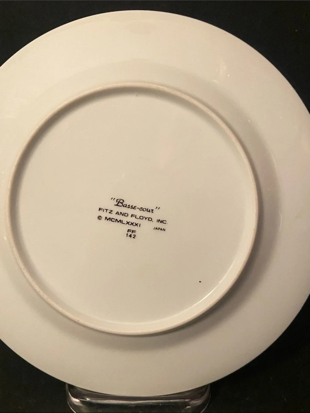 1(single) VTG FITZ & FLOYD BASSE-COUR SALAD Replacement Plate Turkey Image